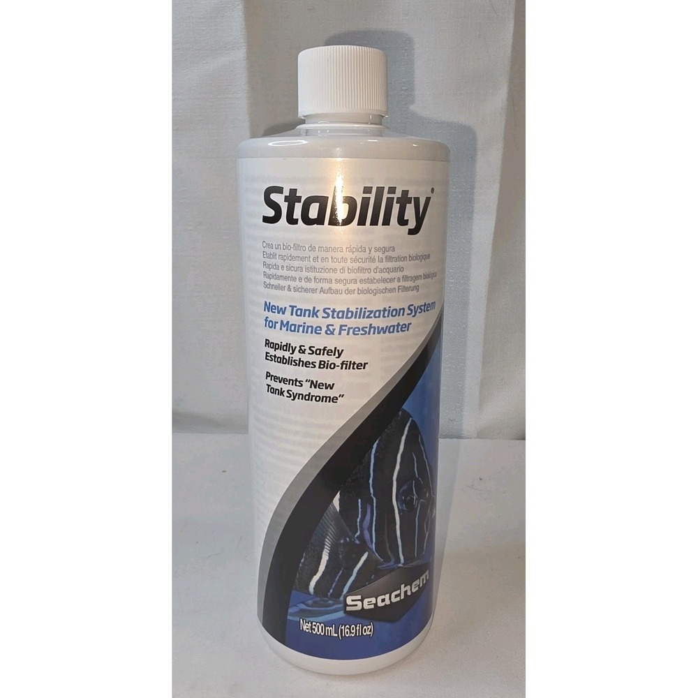 Seachem Stability Fish Tank Stabilizer Freshwater Marine‎ Aquariums 16.9 OZ